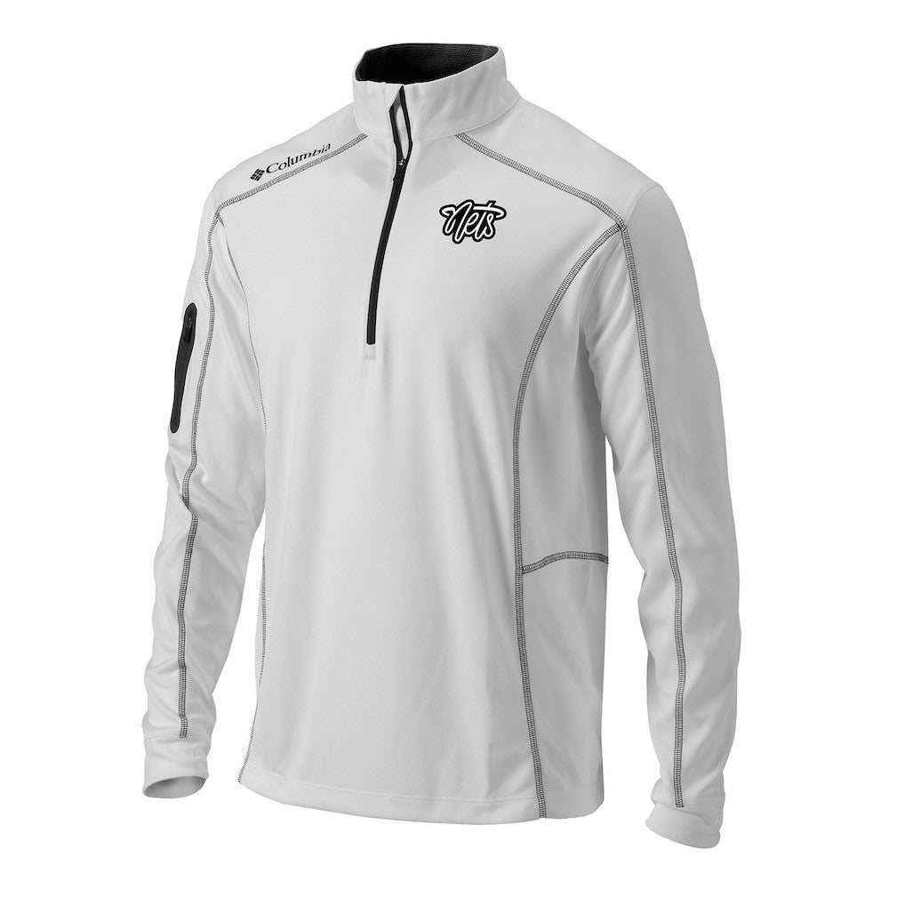 Brooklyn Nets Omni-Wick Shotgun Quarter-Zip Pullover White - Columbia