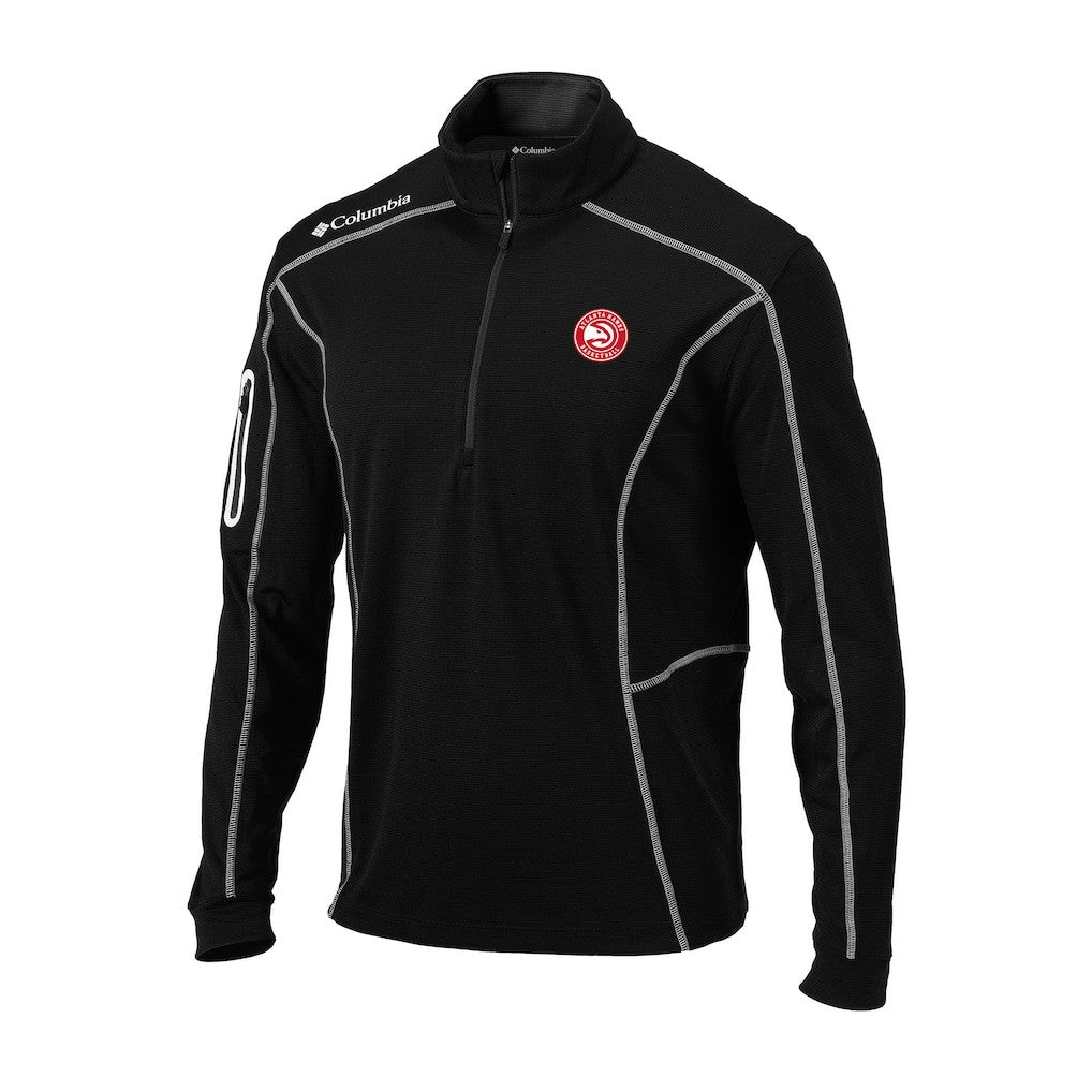 Atlanta Hawks Omni-Wick Shotgun Quarter-Zip Pullover Black - Columbia