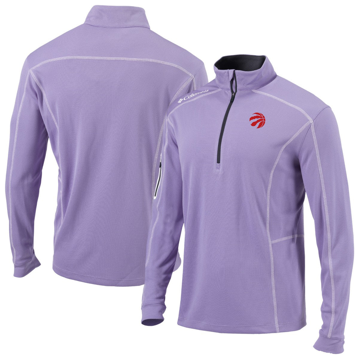 Toronto Raptors Omni-Wick Shotgun Quarter-Zip Pullover Lavender - Columbia