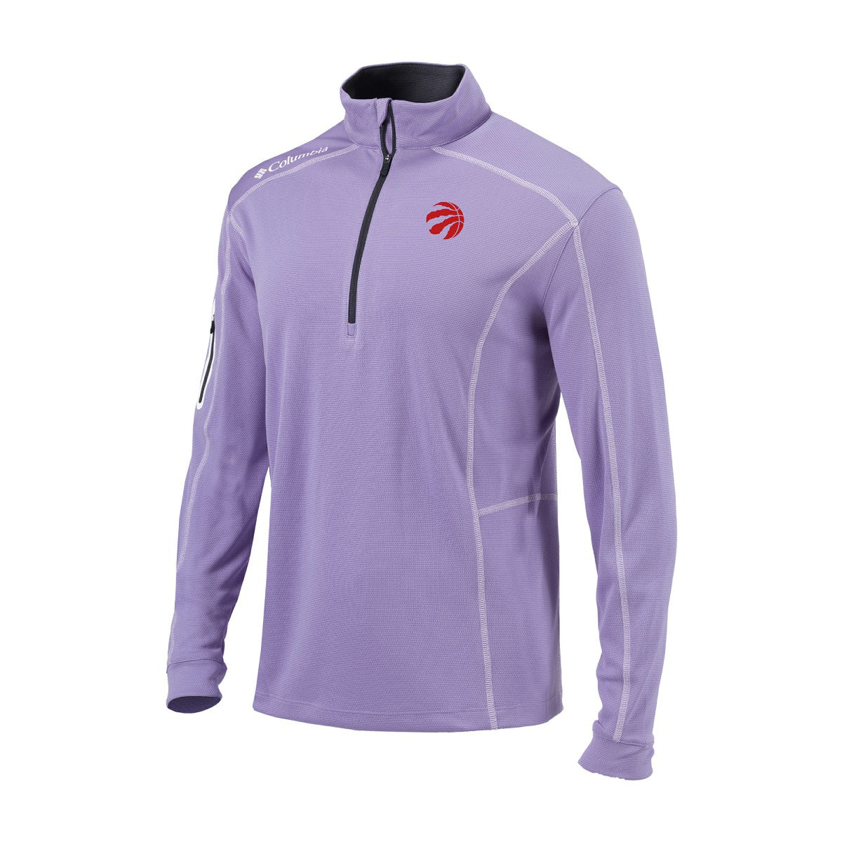 Toronto Raptors Omni-Wick Shotgun Quarter-Zip Pullover Lavender - Columbia