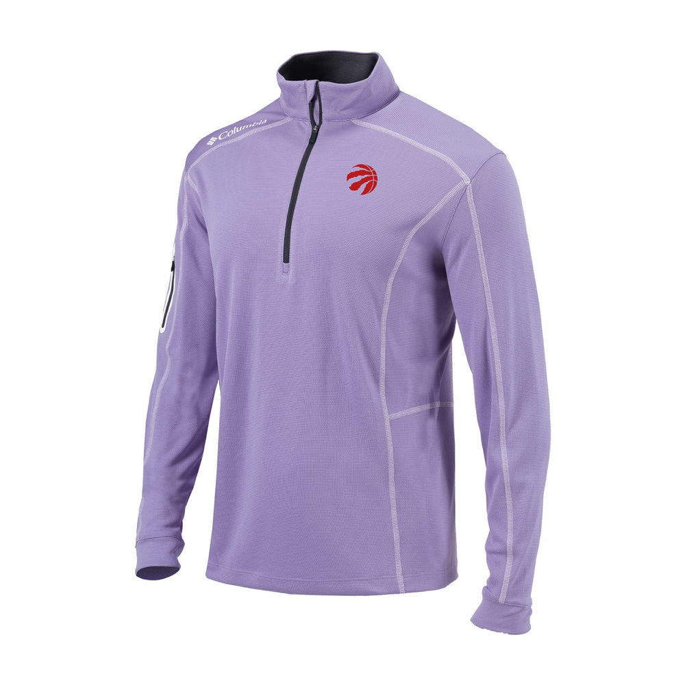 Toronto Raptors Omni-Wick Shotgun Quarter-Zip Pullover Lavender - Columbia