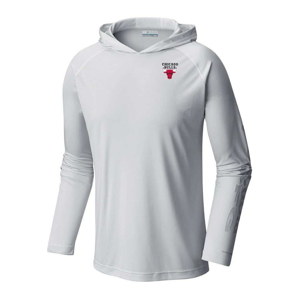 Chicago Bulls Terminal Tackle Long Sleeve Hoodie T-Shirt White - Columbia