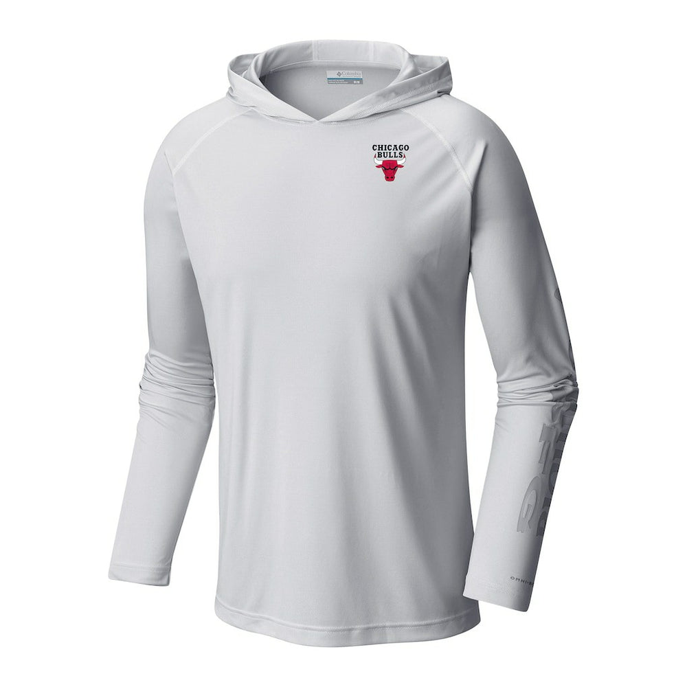 Chicago Bulls Terminal Tackle Long Sleeve Hoodie T-Shirt White - Columbia
