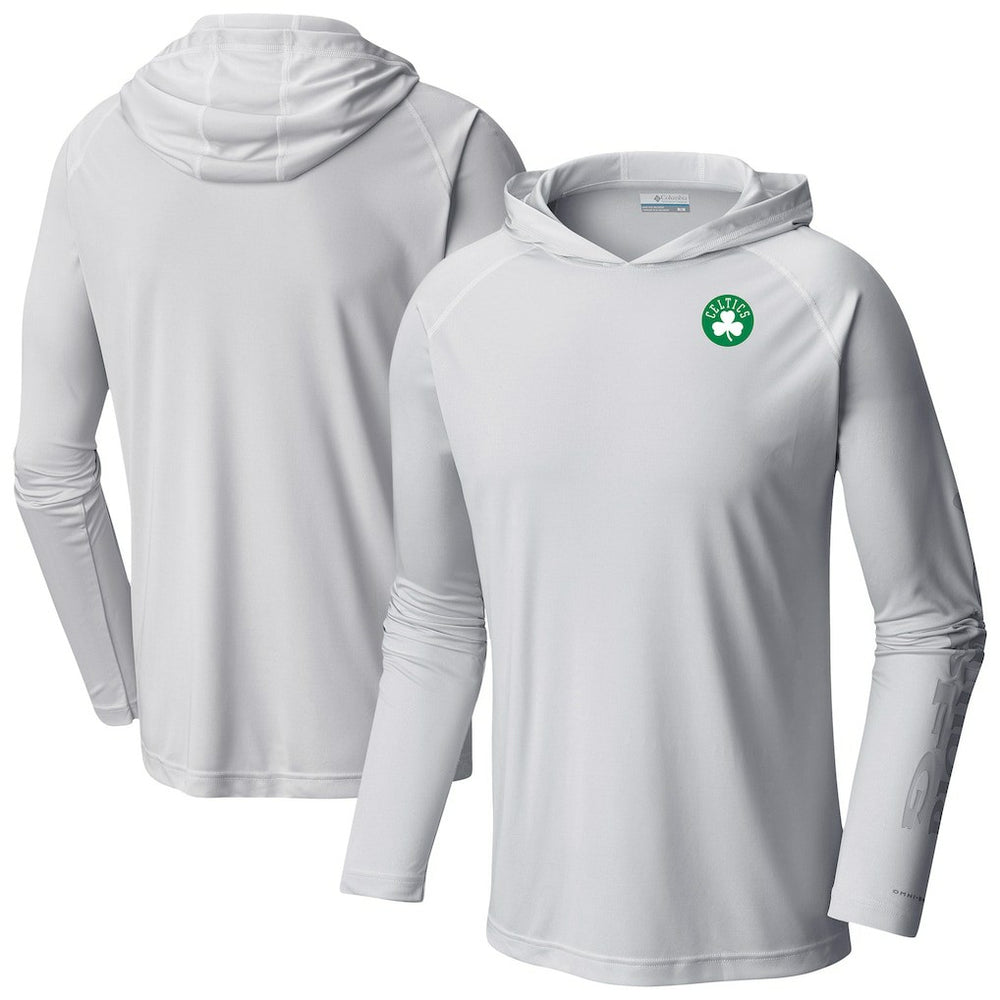Boston Celtics Terminal Tackle Long Sleeve Hoodie T-Shirt White - Columbia