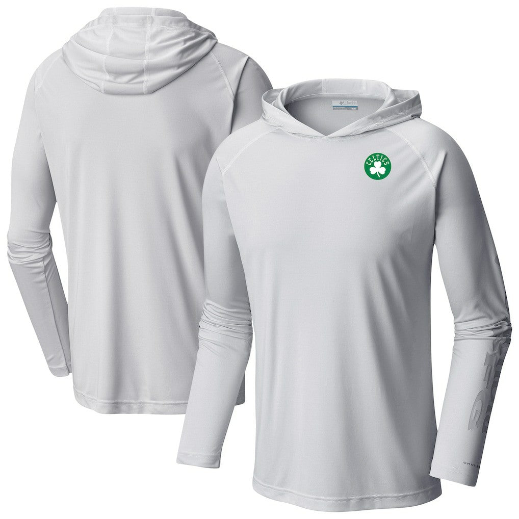 Boston Celtics Terminal Tackle Long Sleeve Hoodie T-Shirt White - Columbia