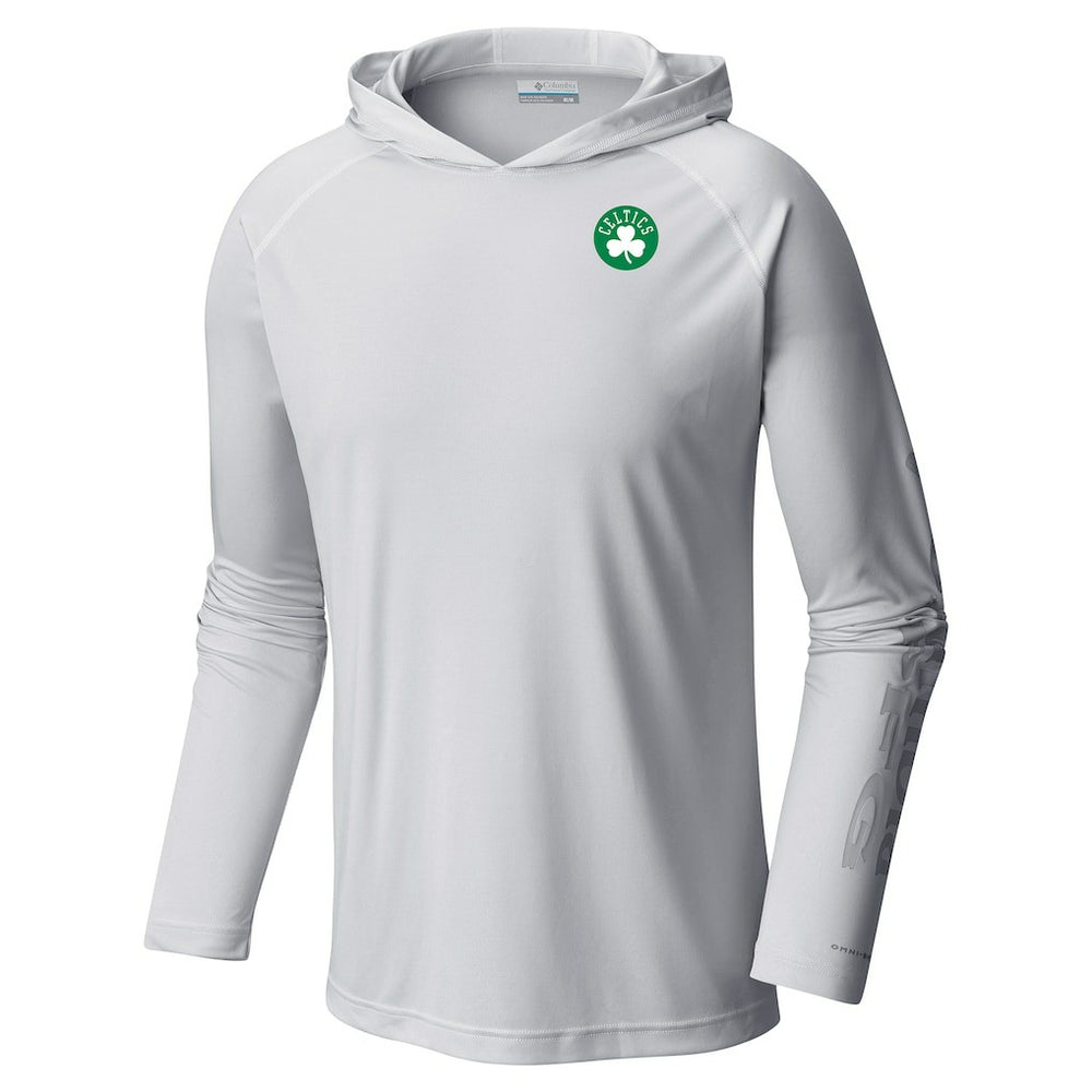 Boston Celtics Terminal Tackle Long Sleeve Hoodie T-Shirt White - Columbia