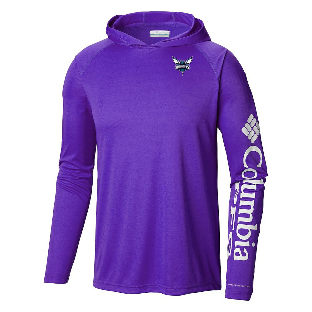 Charlotte Hornets Terminal Tackle Long Sleeve Hoodie T-Shirt Purple - Columbia