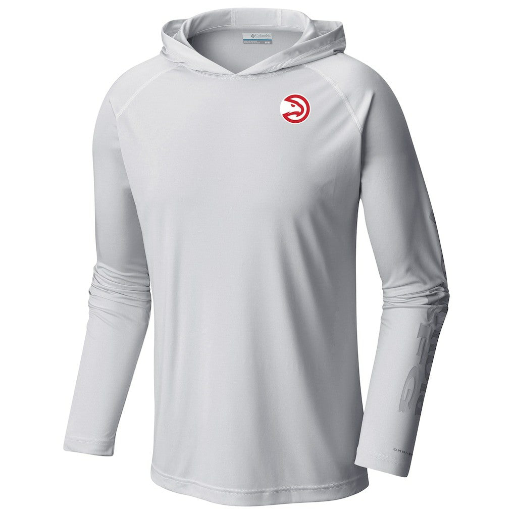 Atlanta Hawks Terminal Tackle Long Sleeve Hoodie T-Shirt White - Columbia