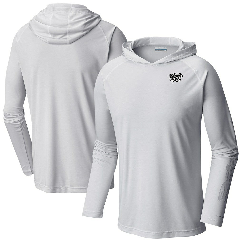 Brooklyn Nets Terminal Tackle Long Sleeve Hoodie T-Shirt White - Columbia