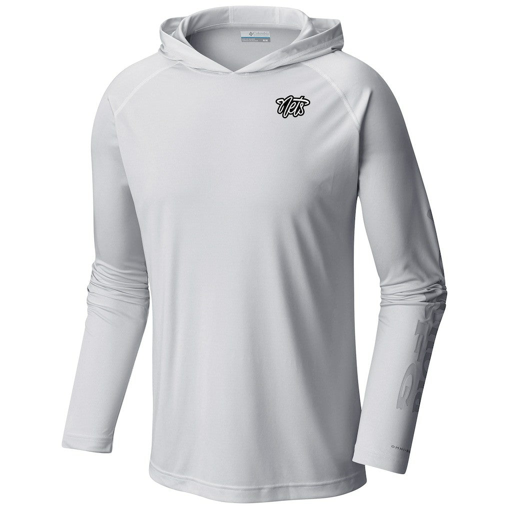 Brooklyn Nets Terminal Tackle Long Sleeve Hoodie T-Shirt White - Columbia