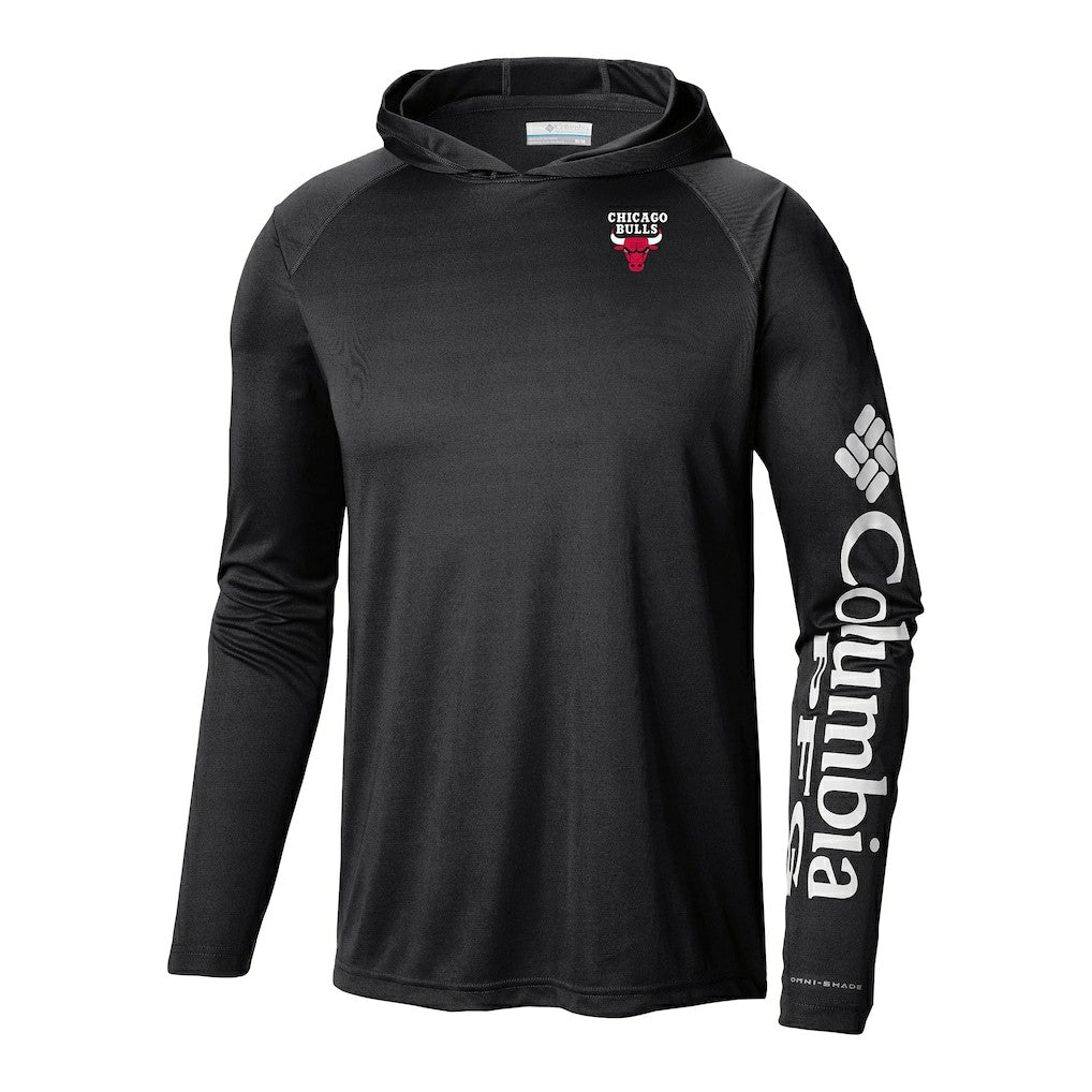 Chicago Bulls Terminal Tackle Long Sleeve Hoodie T-Shirt Black - Columbia