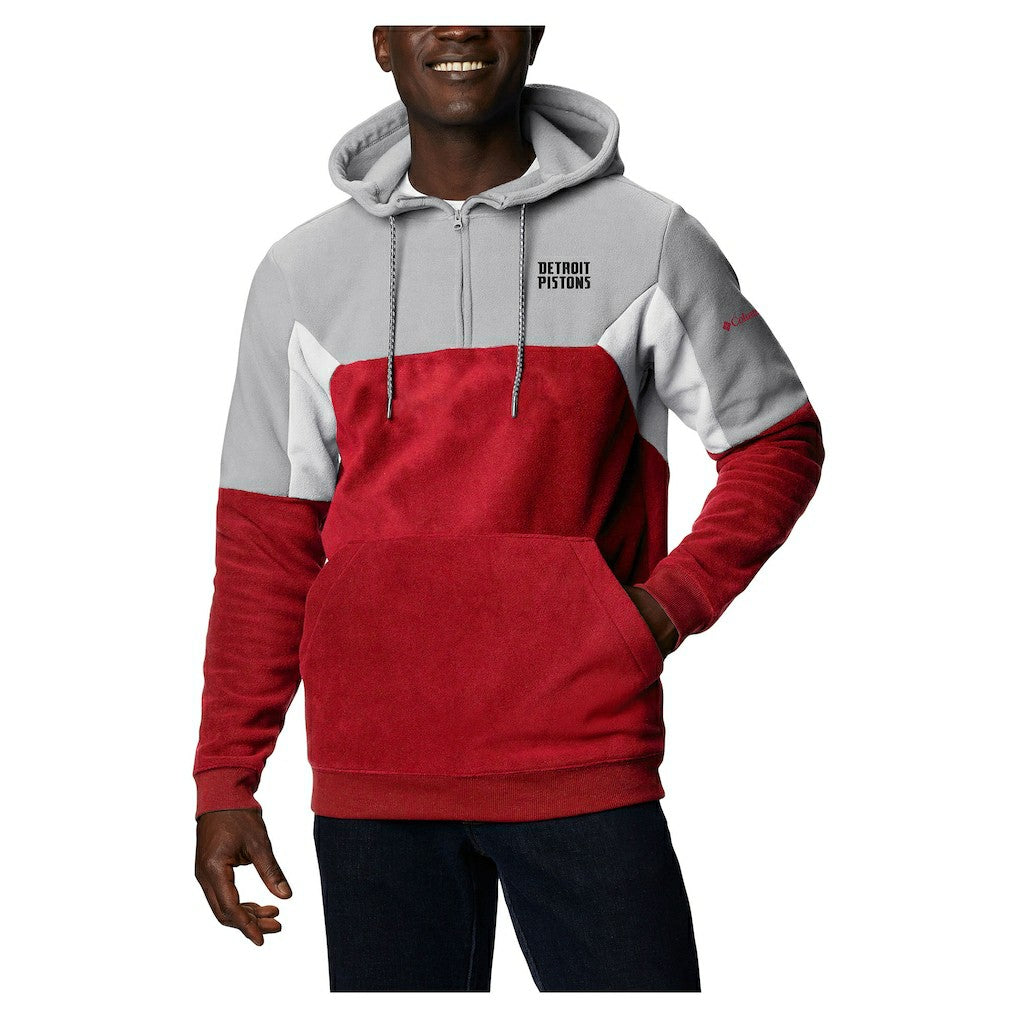 Detroit Pistons Lodge Quarter-Zip Hoodie Red - Columbia outlet