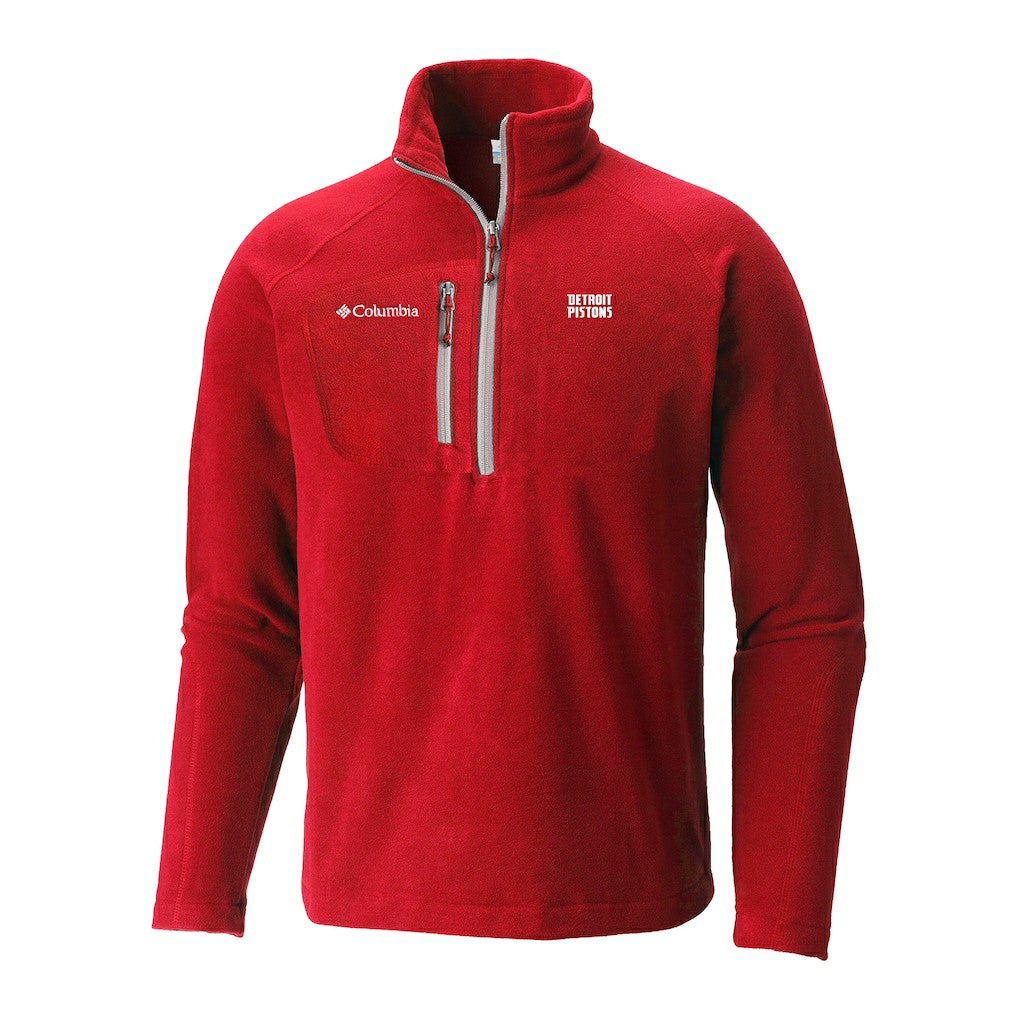 Detroit Pistons Fast Trek III Half-Zip Fleece Pullover Red - Columbia