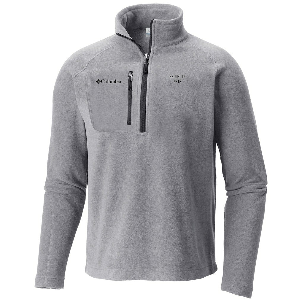 Brooklyn Nets Fast Trek III Half-Zip Fleece Pullover Gray - Columbia