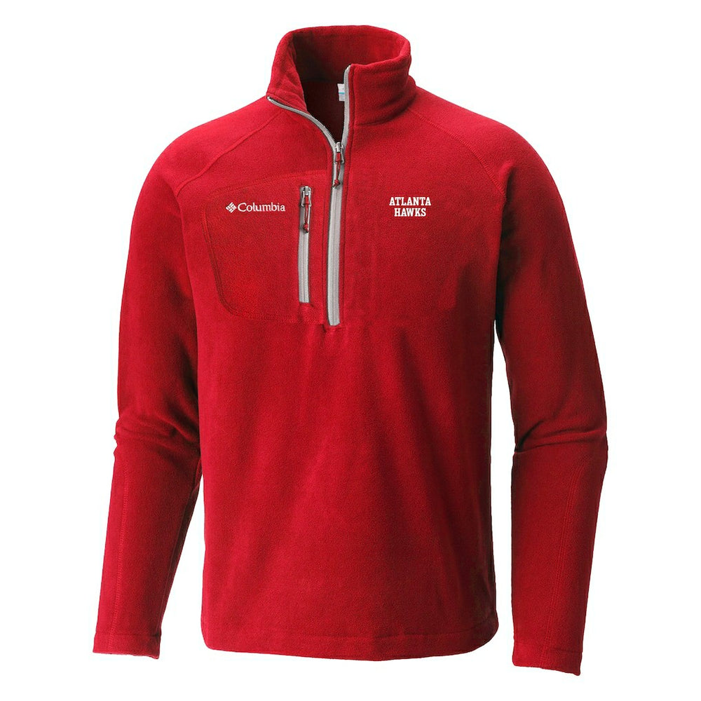 Atlanta Hawks Fast Trek III Half-Zip Fleece Pullover Red - Columbia