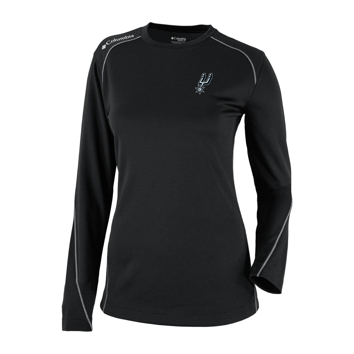 San Antonio Spurs Women's Omni-Wick Shotgun Pullover Top Black - Columbia outlet