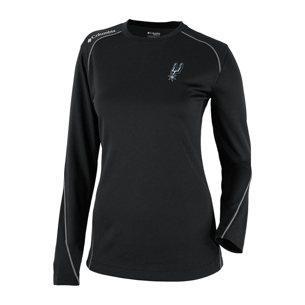 San Antonio Spurs Women's Omni-Wick Shotgun Pullover Top Black - Columbia outlet