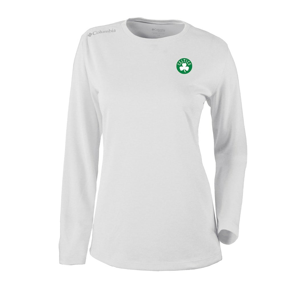 Boston Celtics Women's Omni-Wick Shotgun Pullover Top White - Columbia