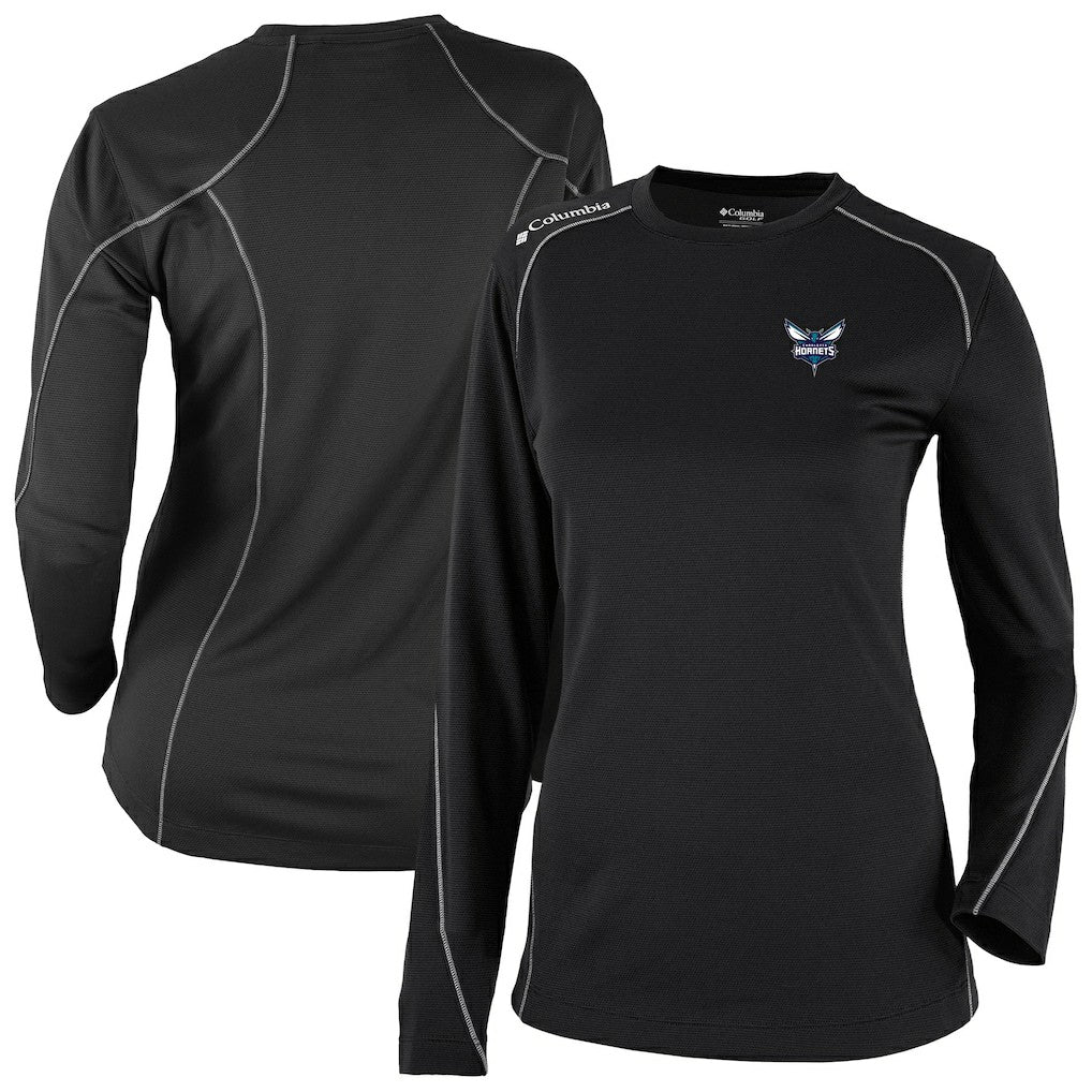 Charlotte Hornets Women's Omni-Wick Shotgun Pullover Top Black - Columbia
