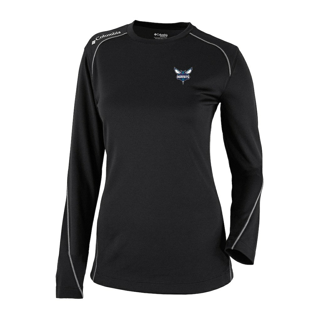 Charlotte Hornets Women's Omni-Wick Shotgun Pullover Top Black - Columbia