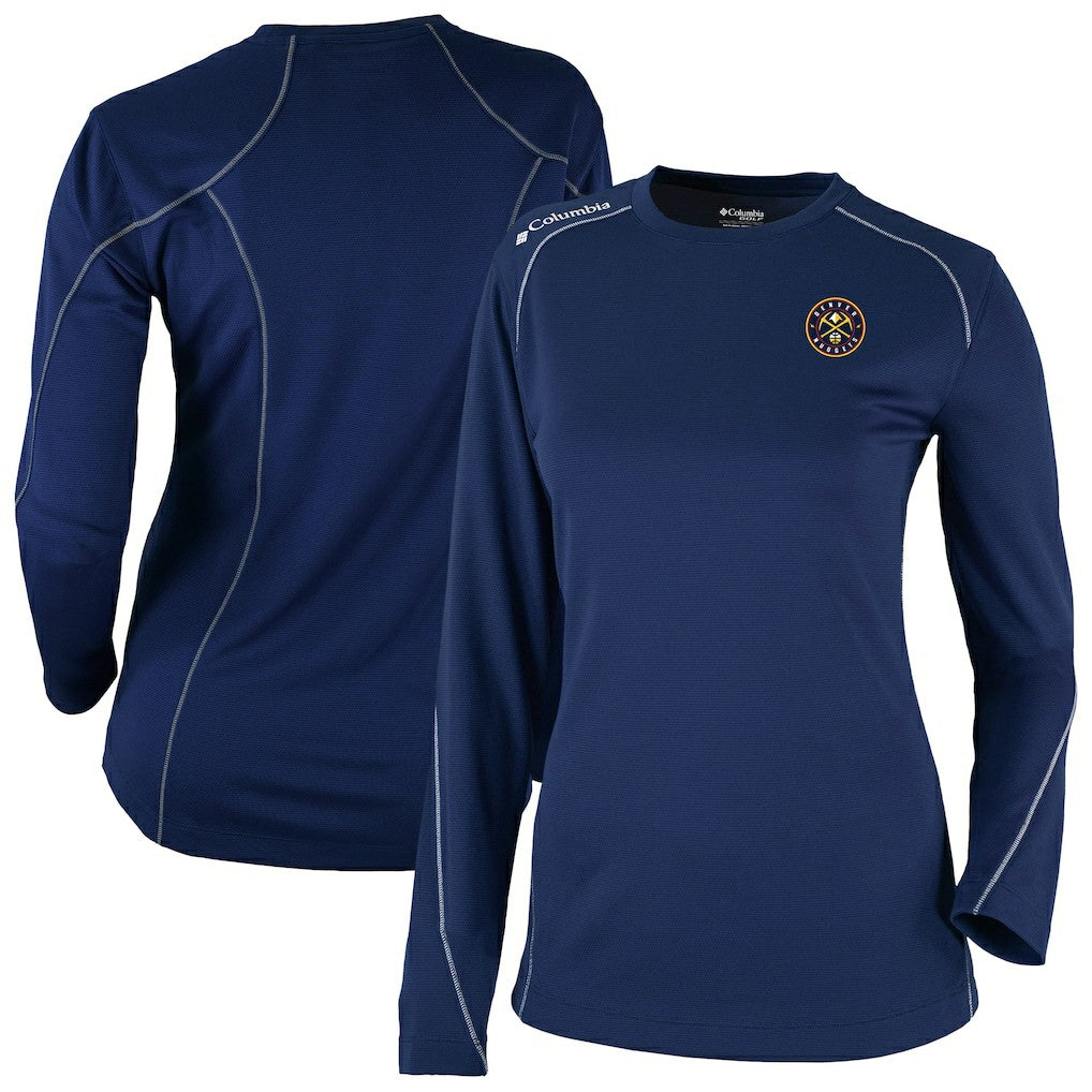 Denver Nuggets Women's Omni-Wick Shotgun Pullover Top Navy - Columbia