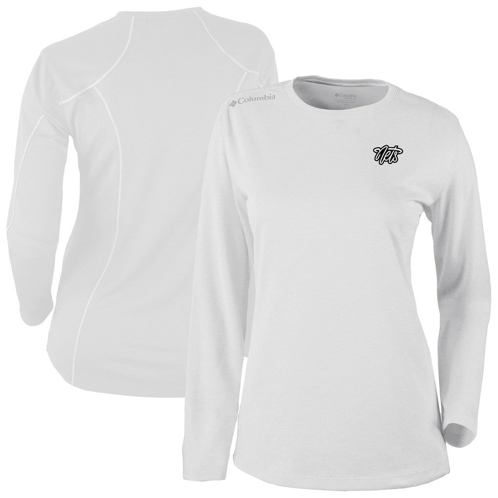 Brooklyn Nets Women's Omni-Wick Shotgun Pullover Top White - Columbia