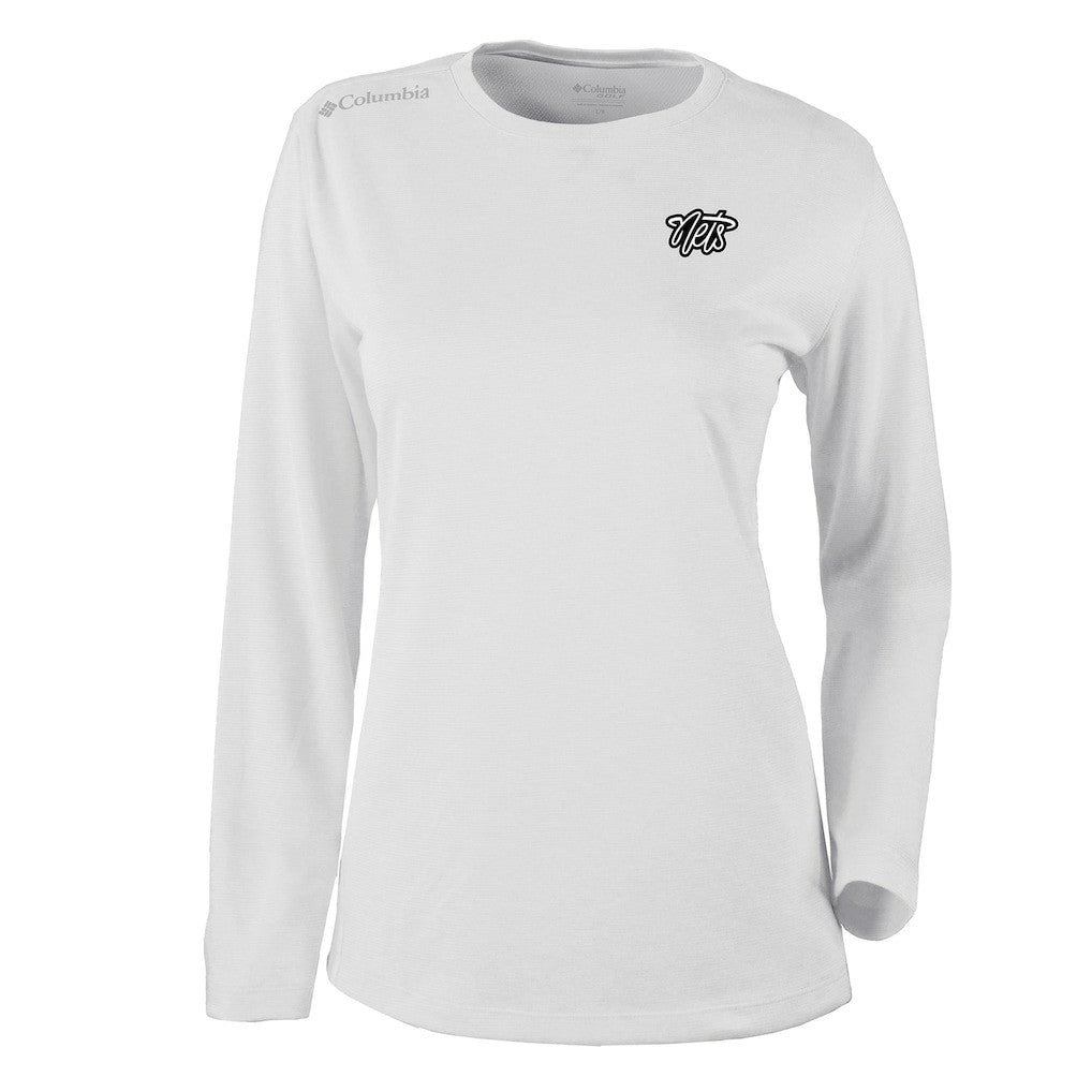 Brooklyn Nets Women's Omni-Wick Shotgun Pullover Top White - Columbia