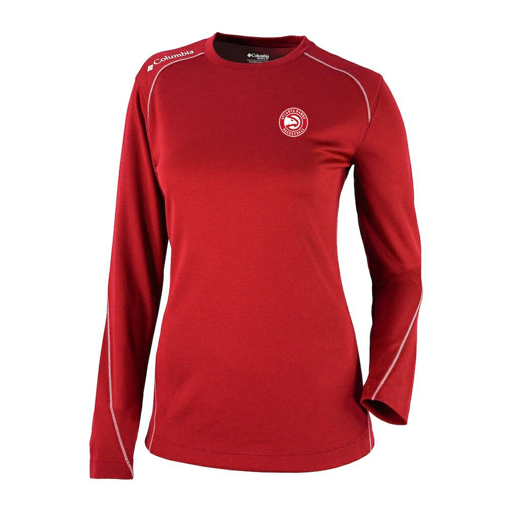 Atlanta Hawks Women's Omni-Wick Shotgun Pullover Top Red - Columbia