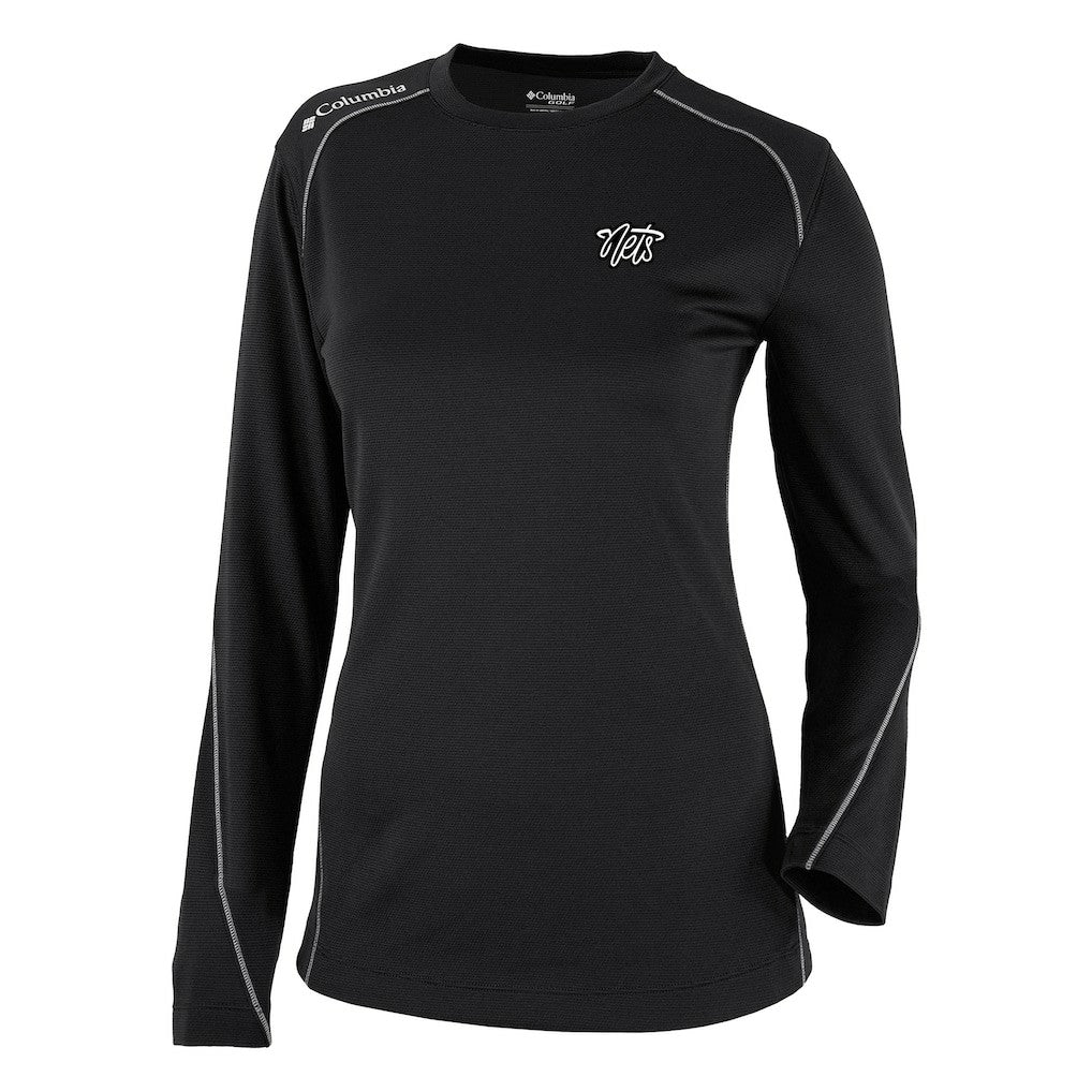 Brooklyn Nets Women's Omni-Wick Shotgun Pullover Top Black - Columbia outlet