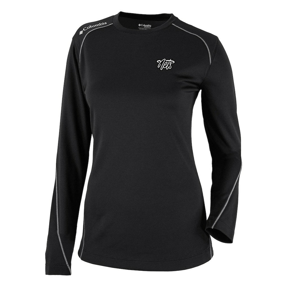 Brooklyn Nets Women's Omni-Wick Shotgun Pullover Top Black - Columbia outlet