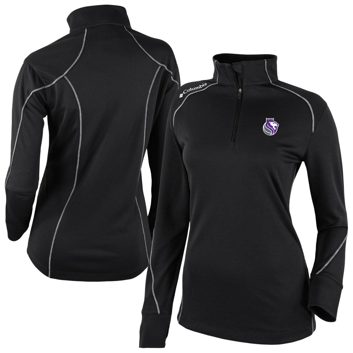 Sacramento Kings Women's Omni-Wick Shotgun 2.0 Quarter-Zip Pullover Top Black - Columbia