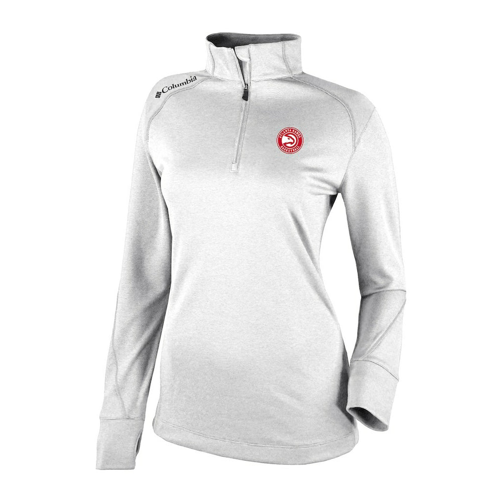 Atlanta Hawks Women's Omni-Wick Shotgun 2.0 Quarter-Zip Pullover Top White - Columbia