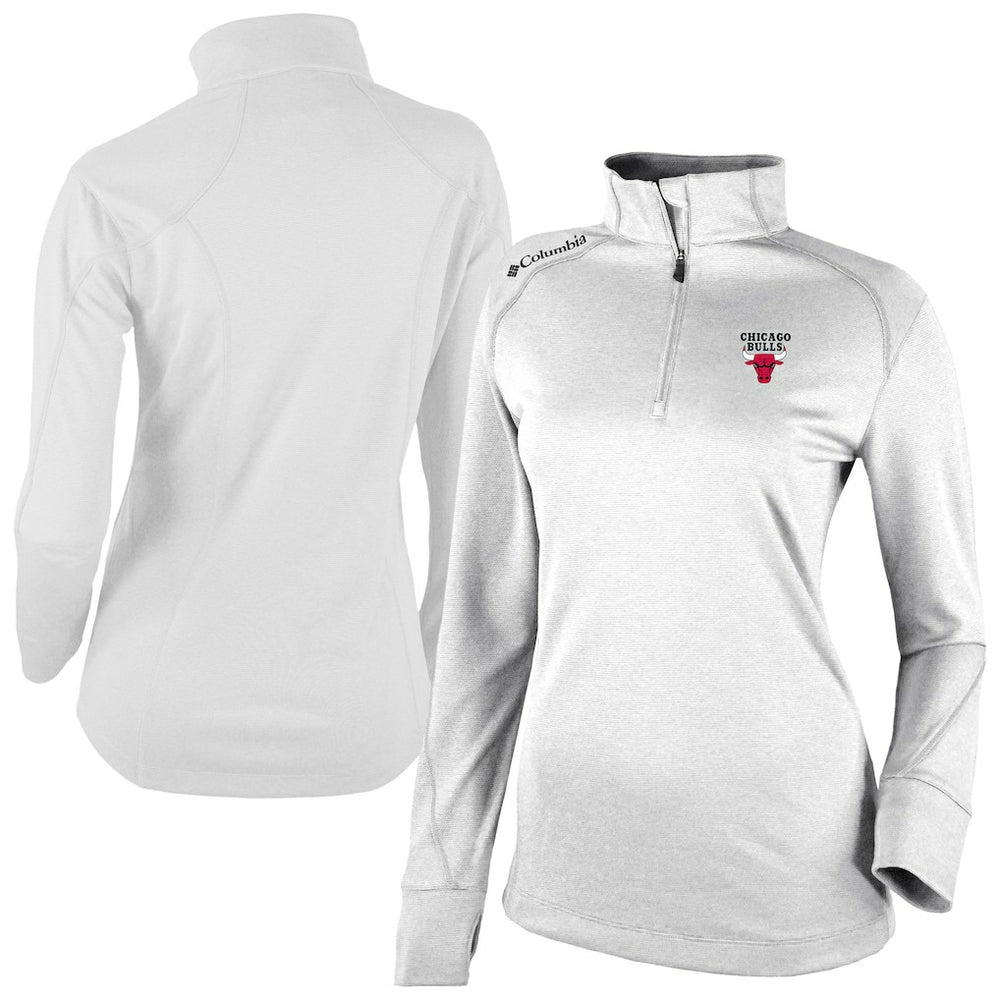 Chicago Bulls Women's Omni-Wick Shotgun 2.0 Quarter-Zip Pullover Top White - Columbia