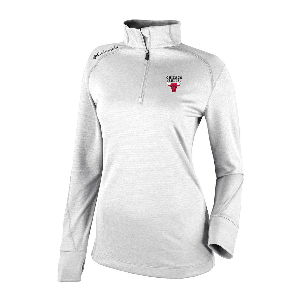 Chicago Bulls Women's Omni-Wick Shotgun 2.0 Quarter-Zip Pullover Top White - Columbia