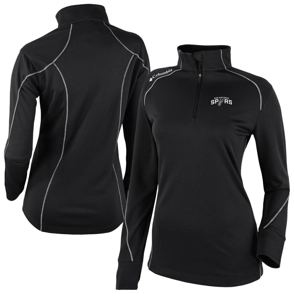San Antonio Spurs Women's Omni-Wick Shotgun 2.0 Quarter-Zip Pullover Top Black - Columbia