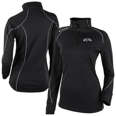 San Antonio Spurs Women's Omni-Wick Shotgun 2.0 Quarter-Zip Pullover Top Black - Columbia