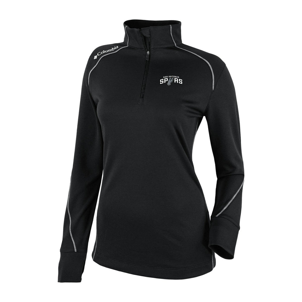 San Antonio Spurs Women's Omni-Wick Shotgun 2.0 Quarter-Zip Pullover Top Black - Columbia