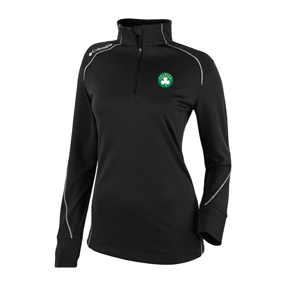 Boston Celtics Women's Omni-Wick Shotgun 2.0 Quarter-Zip Pullover Top Black - Columbia