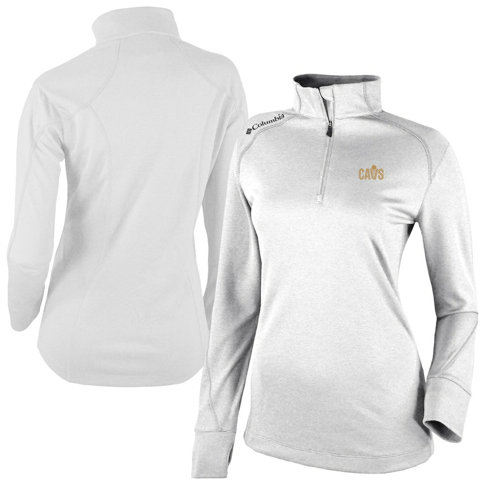 Cleveland Cavaliers Women's Omni-Wick Shotgun 2.0 Quarter-Zip Pullover Top White - Columbia