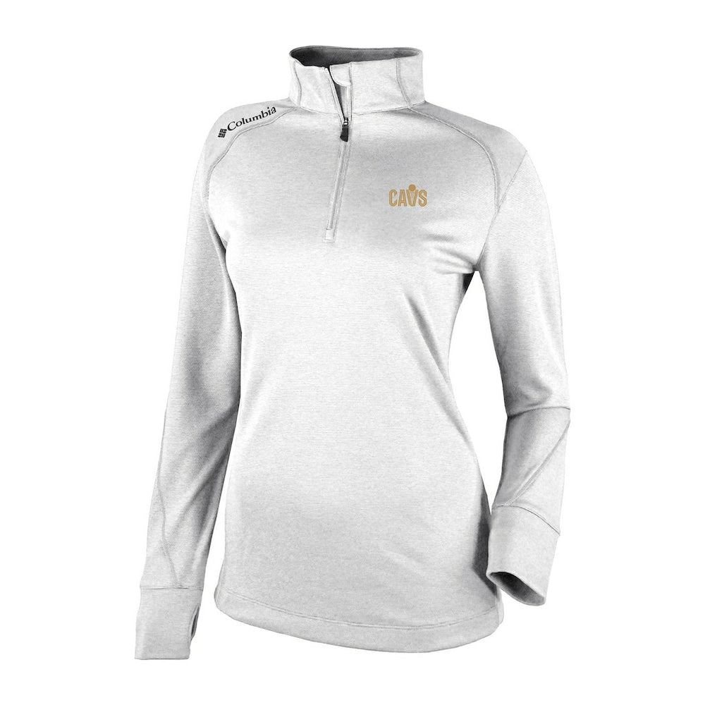 Cleveland Cavaliers Women's Omni-Wick Shotgun 2.0 Quarter-Zip Pullover Top White - Columbia