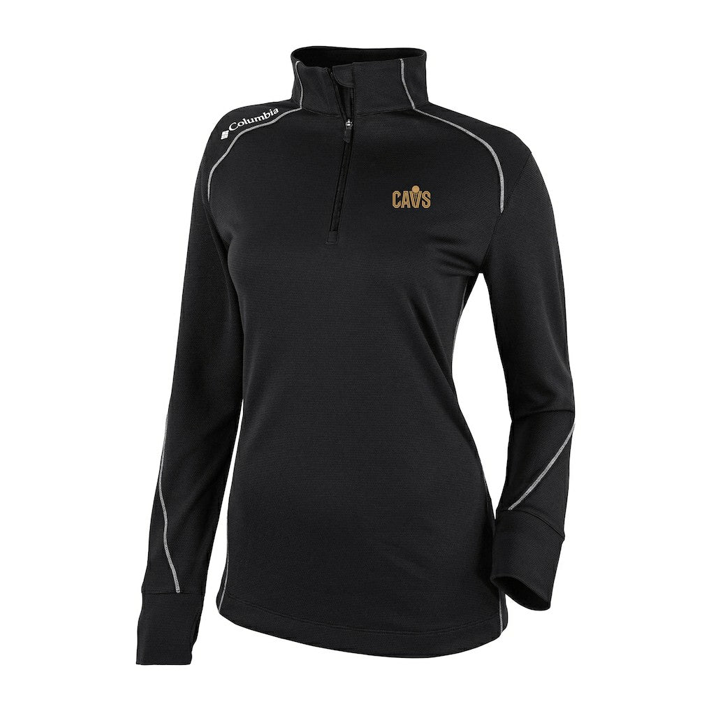 Cleveland Cavaliers Women's Omni-Wick Shotgun 2.0 Quarter-Zip Pullover Top Black - Columbia