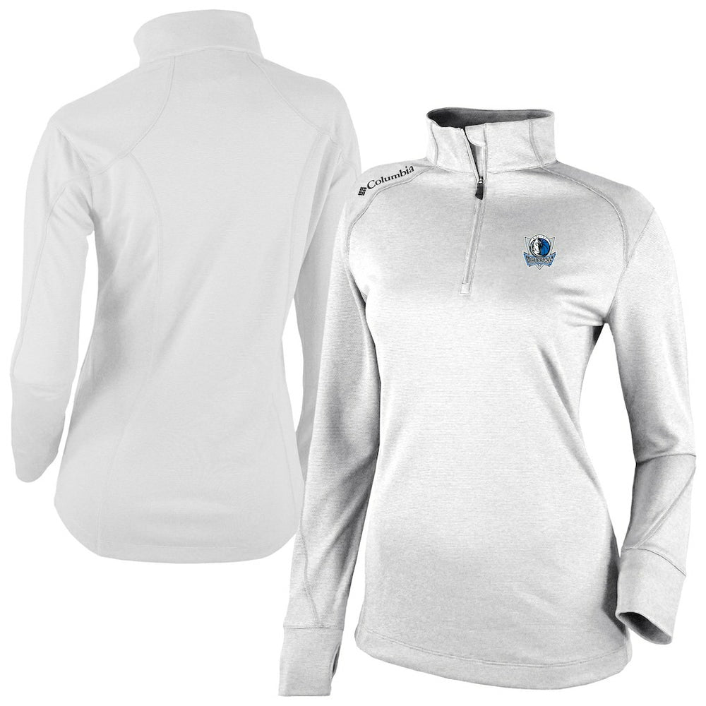 Dallas Mavericks Women's Omni-Wick Shotgun 2.0 Quarter-Zip Pullover Top White - Columbia