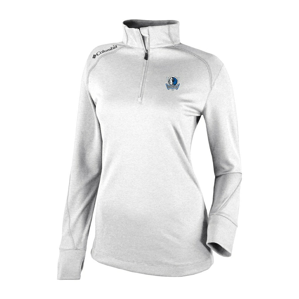 Dallas Mavericks Women's Omni-Wick Shotgun 2.0 Quarter-Zip Pullover Top White - Columbia