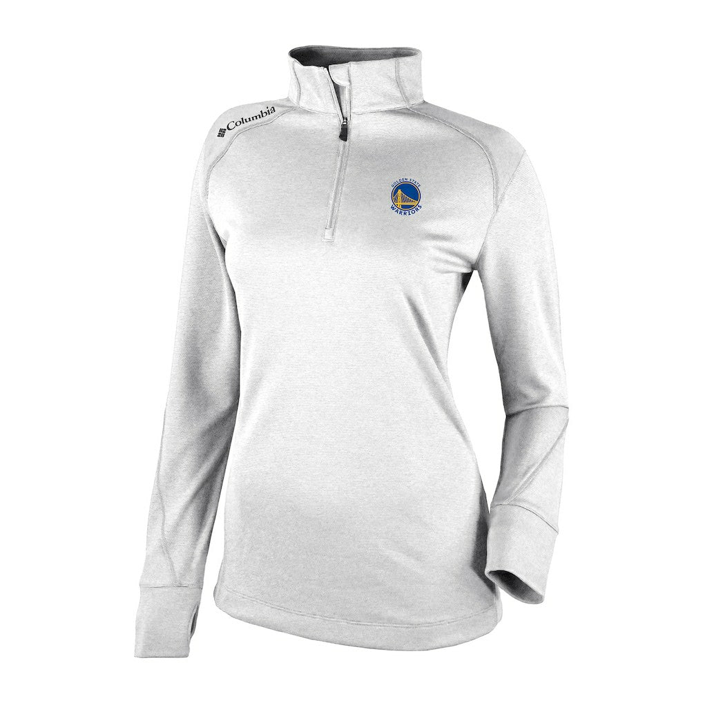 Golden State Warriors Women's Omni-Wick Shotgun 2.0 Quarter-Zip Pullover Top White - Columbia