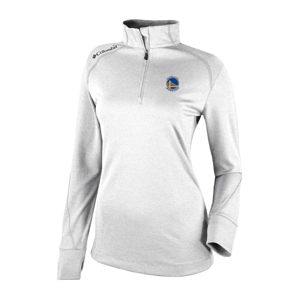 Golden State Warriors Women's Omni-Wick Shotgun 2.0 Quarter-Zip Pullover Top White - Columbia