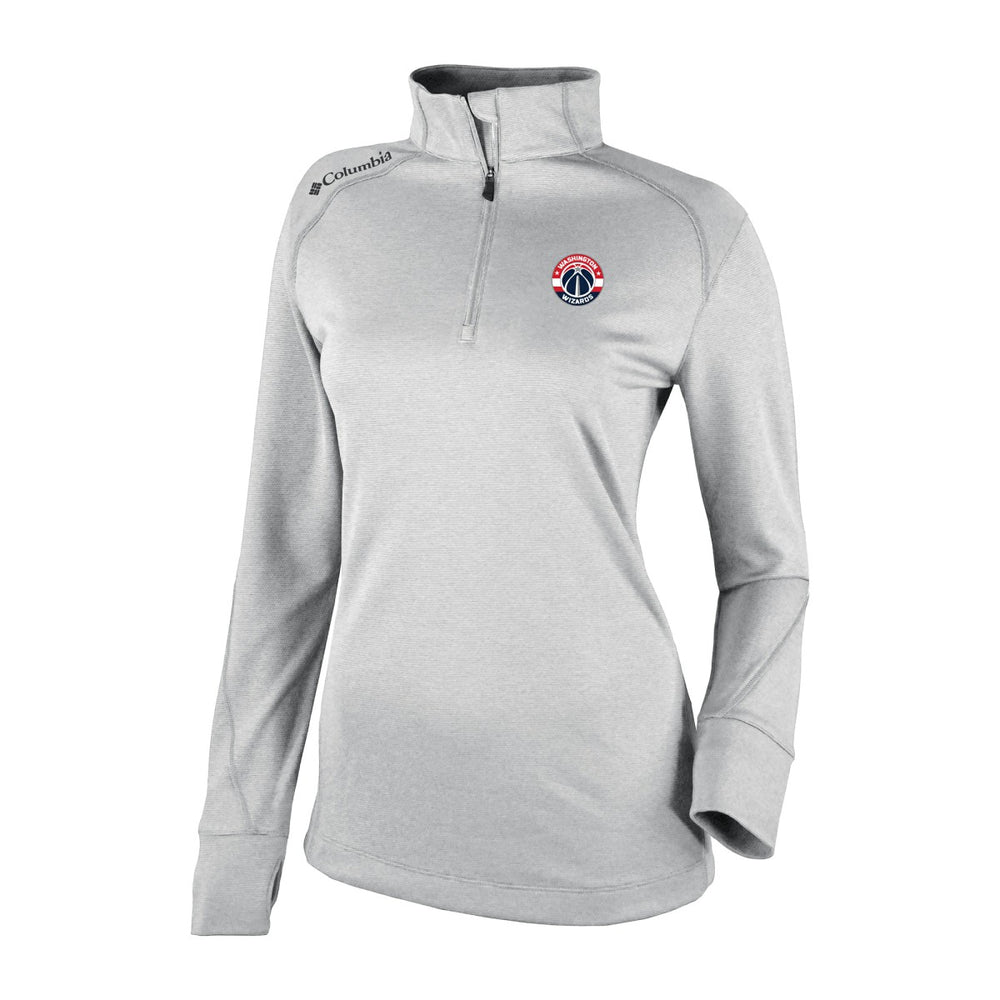 Washington Wizards Women's Omni-Wick Shotgun 2.0 Quarter-Zip Pullover Top Heather Gray - Columbia