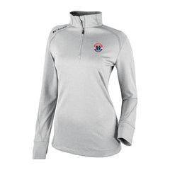 Washington Wizards Women's Omni-Wick Shotgun 2.0 Quarter-Zip Pullover Top Heather Gray - Columbia