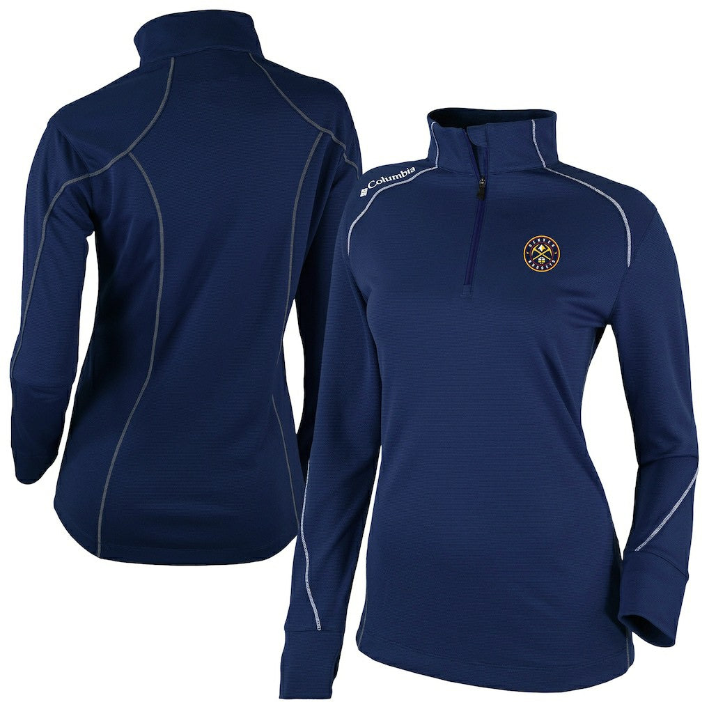 Denver Nuggets Women's Omni-Wick Shotgun 2.0 Quarter-Zip Pullover Top Navy - Columbia