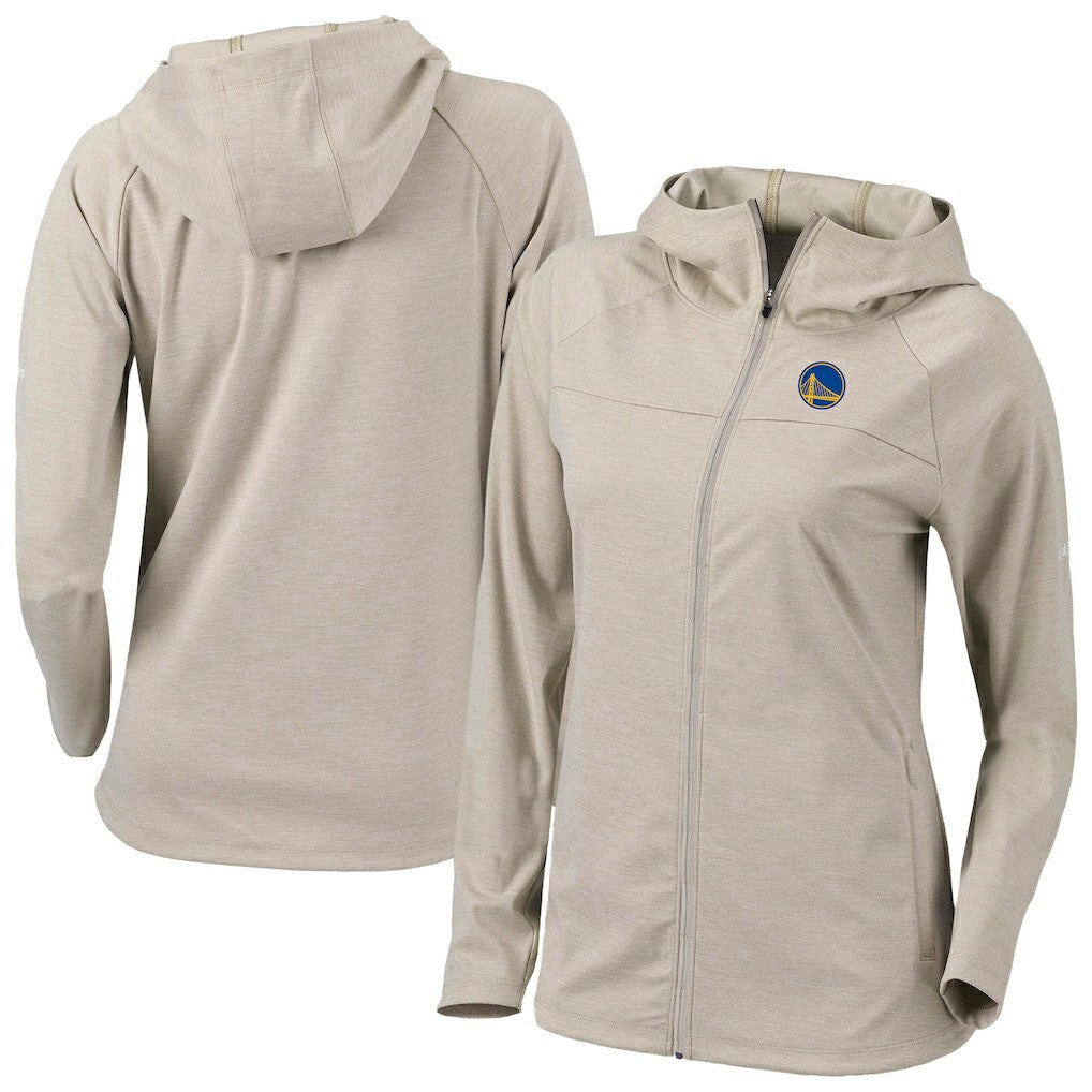 Golden State Warriors Women's Omni-Wick Half Shot Full-Zip Hooded Jacket Tan - Columbia
