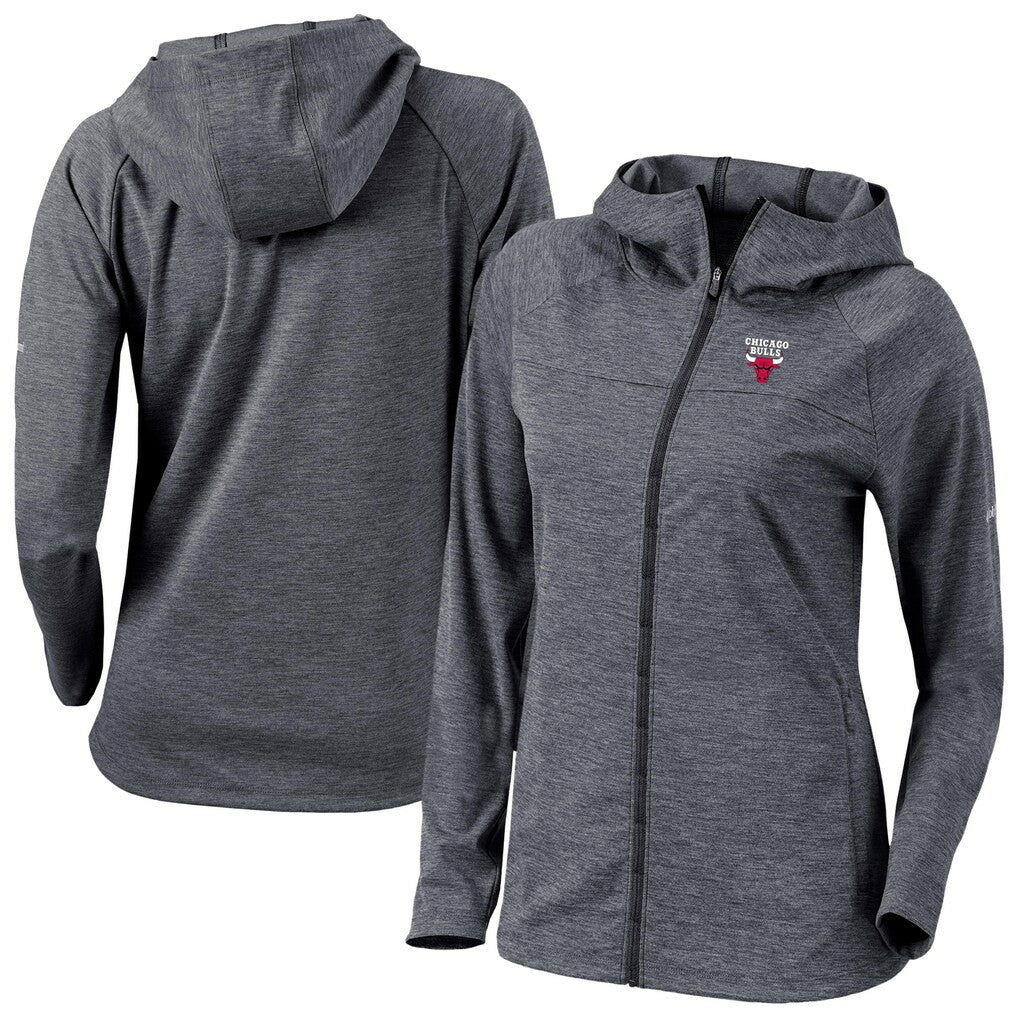 Chicago Bulls Women's Omni-Wick Half Shot Full-Zip Hooded Jacket Black - Columbia